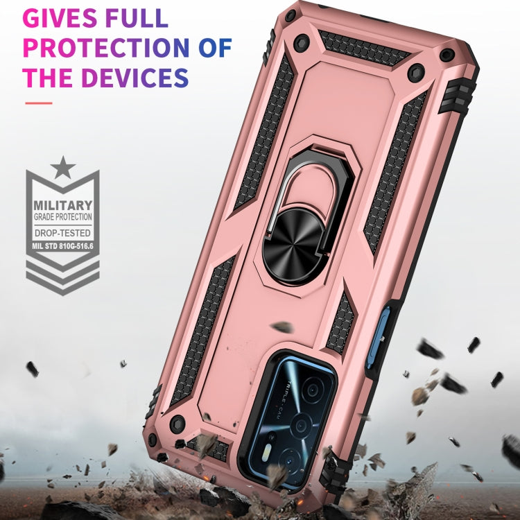 For OPPO A16 Shockproof TPU + PC Phone Case(Rose Gold) by buy2fix