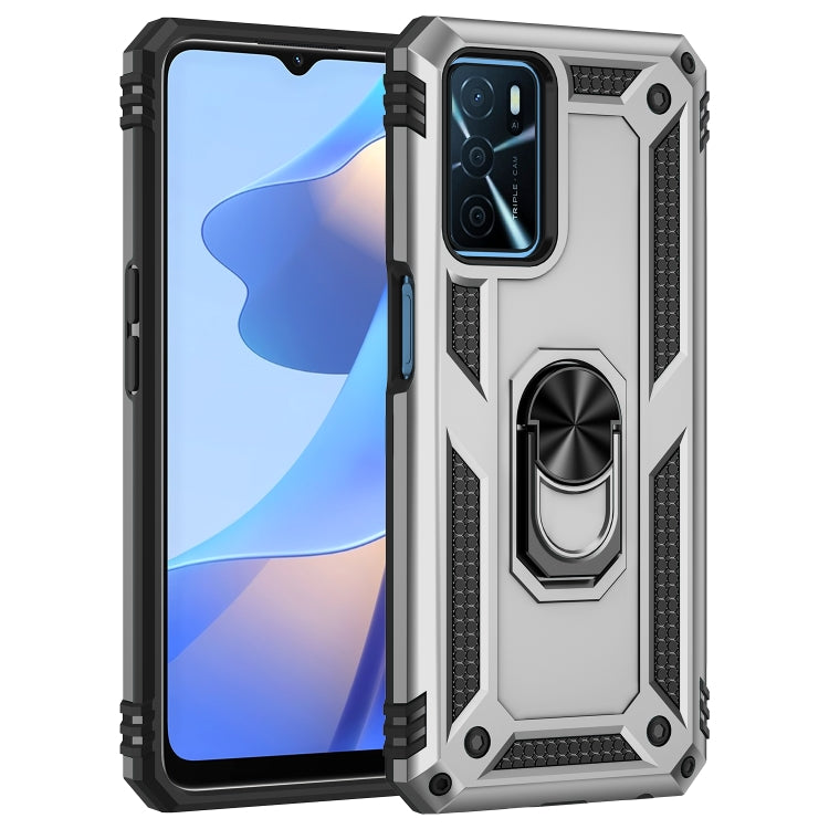 For OPPO A16 Shockproof TPU + PC Phone Case(Silver) by buy2fix