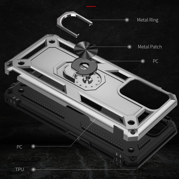 For OPPO A16 Shockproof TPU + PC Phone Case(Silver) by buy2fix