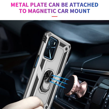For OPPO A16 Shockproof TPU + PC Phone Case(Silver) by buy2fix