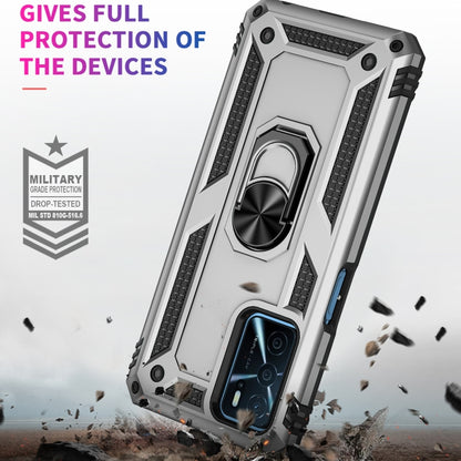 For OPPO A16 Shockproof TPU + PC Phone Case(Silver) by buy2fix