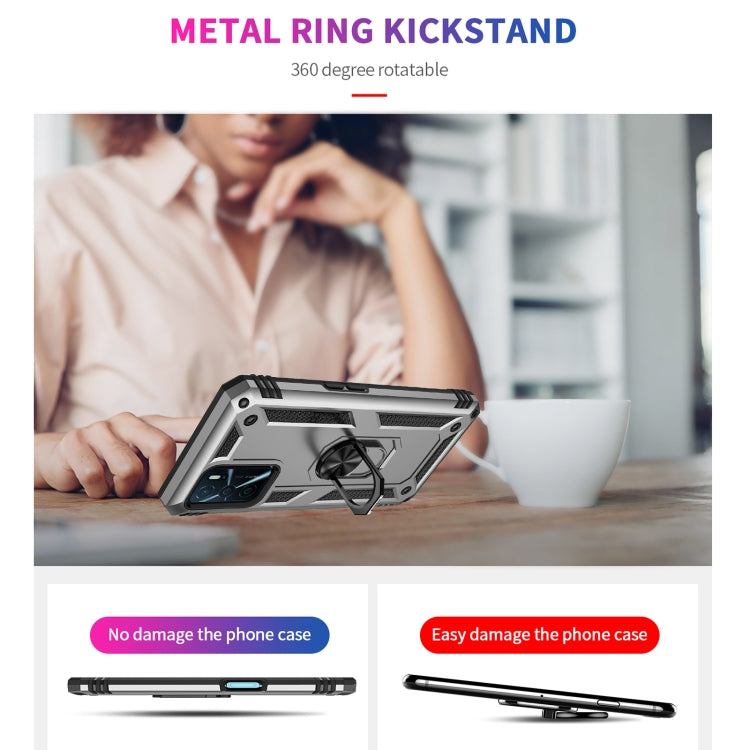 For OPPO A16 Shockproof TPU + PC Phone Case(Silver) by buy2fix