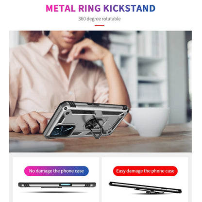 For OPPO A16 Shockproof TPU + PC Phone Case(Silver) by buy2fix