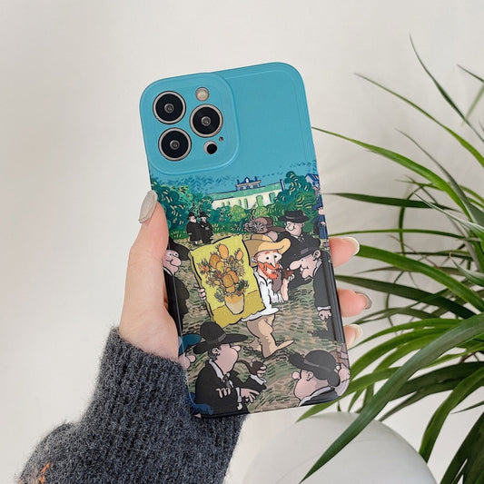 For iPhone 12 Pro TPU Pattern Shockproof Phone Case(Look at The Painting) - iPhone 12 / 12 Pro Cases by buy2fix | Online Shopping UK | buy2fix