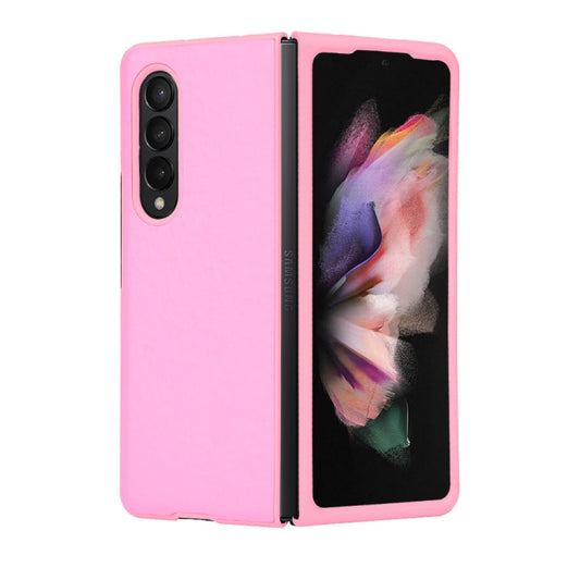 For Samsung Galaxy Z Fold3 5G Plain Texture Phone Case(Pink) by buy2fix