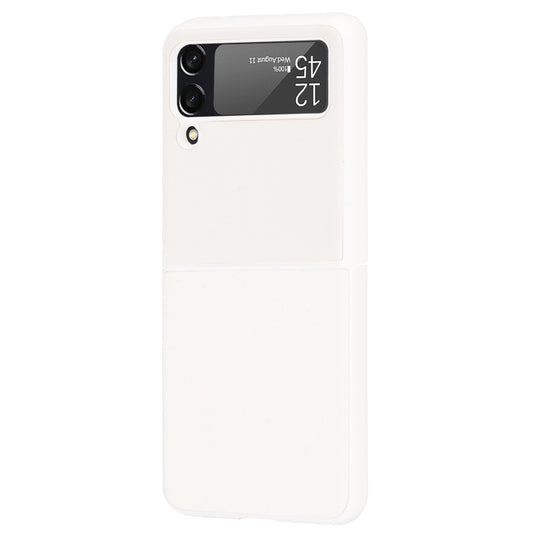 For Samsung Galaxy Z Flip3 5G Plain Texture Phone Case(White) by buy2fix
