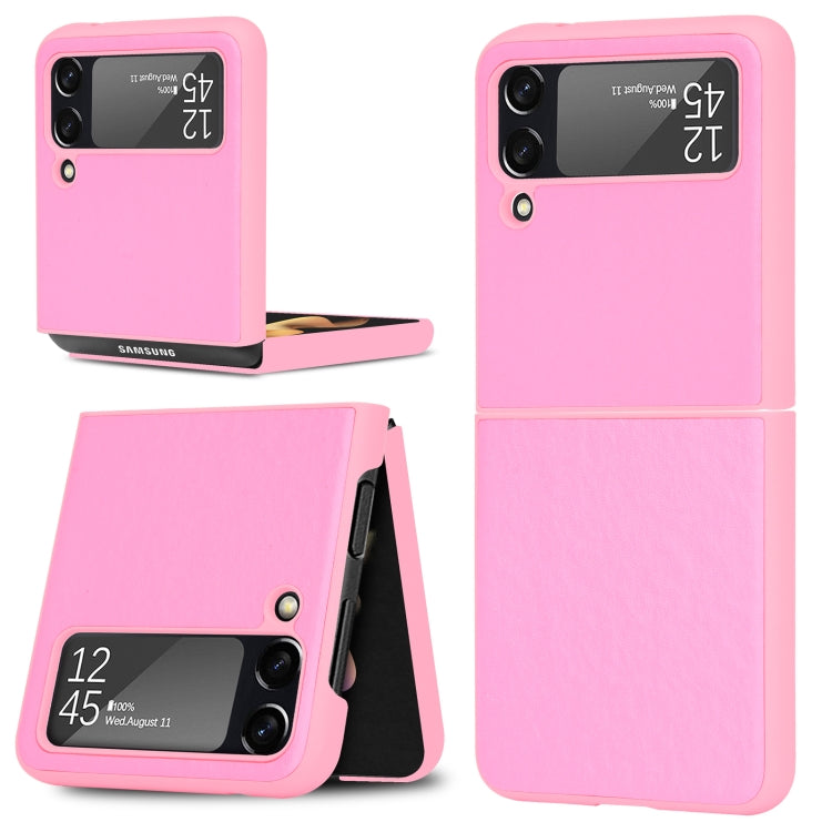 For Samsung Galaxy Z Flip3 5G Plain Texture Phone Case(Pink) by buy2fix