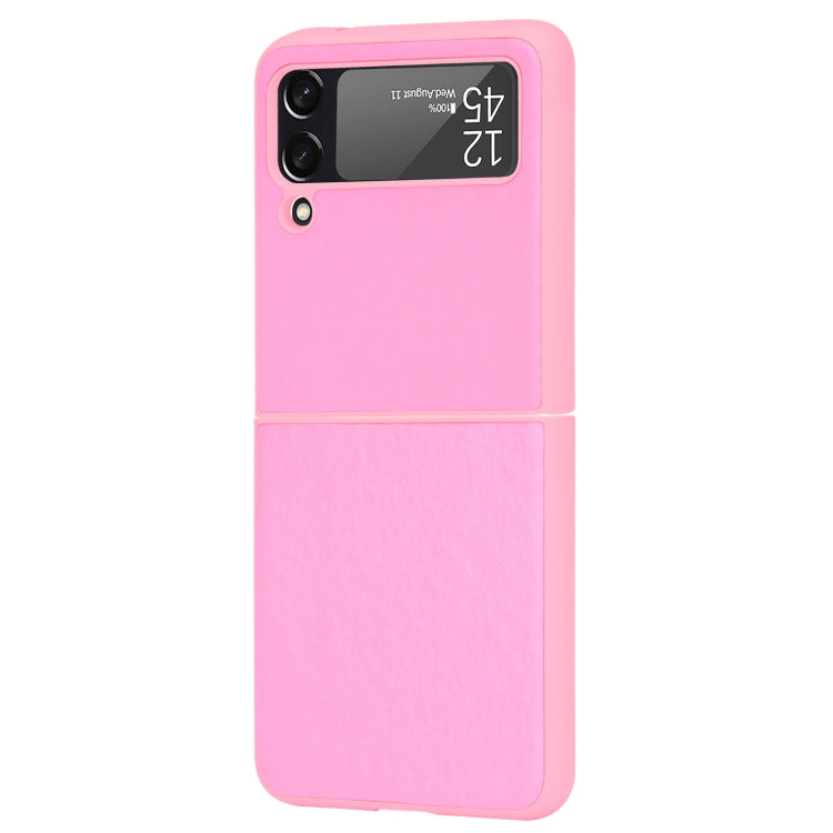 For Samsung Galaxy Z Flip3 5G Plain Texture Phone Case(Pink) by buy2fix