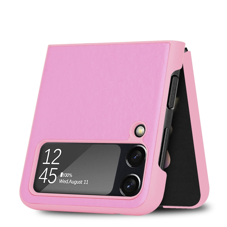 For Samsung Galaxy Z Flip3 5G Plain Texture Phone Case(Pink) by buy2fix