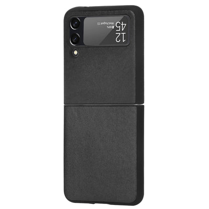 For Samsung Galaxy Z Flip3 5G Plain Texture Phone Case(Black) by buy2fix