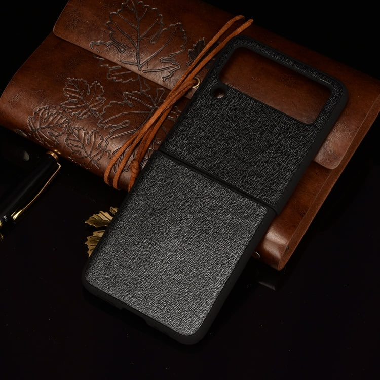 For Samsung Galaxy Z Flip3 5G Plain Texture Phone Case(Black) by buy2fix