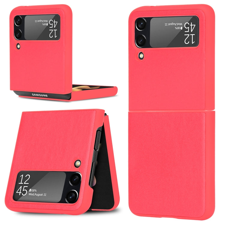 For Samsung Galaxy Z Flip3 5G Plain Texture Phone Case(Red) by buy2fix