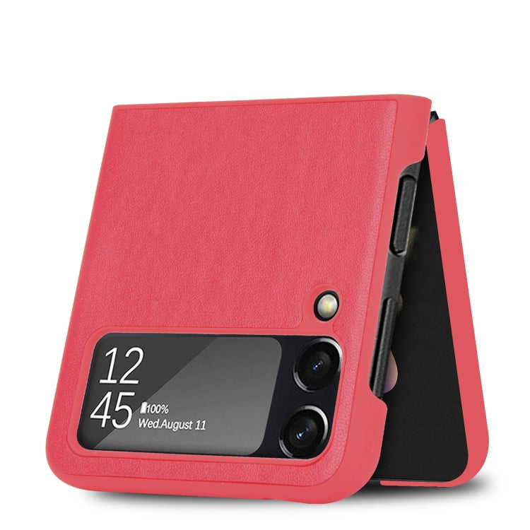 For Samsung Galaxy Z Flip3 5G Plain Texture Phone Case(Red) by buy2fix
