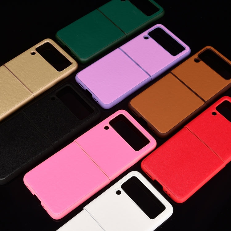 For Samsung Galaxy Z Flip3 5G Plain Texture Phone Case(Red) by buy2fix