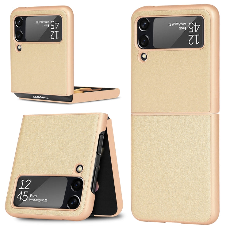 For Samsung Galaxy Z Flip3 5G Plain Texture Phone Case(Gold) by buy2fix
