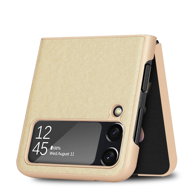 For Samsung Galaxy Z Flip3 5G Plain Texture Phone Case(Gold) by buy2fix