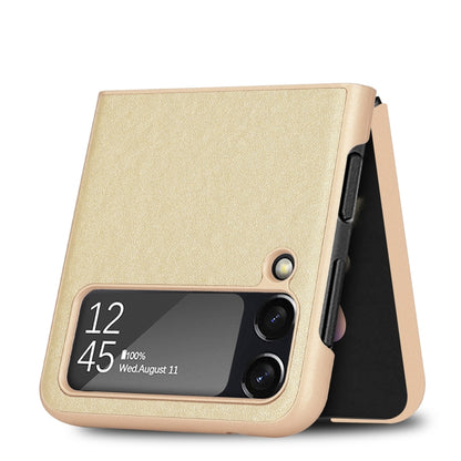 For Samsung Galaxy Z Flip3 5G Plain Texture Phone Case(Gold) by buy2fix