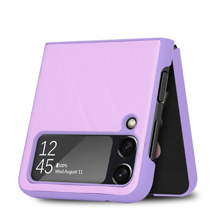 For Samsung Galaxy Z Flip3 5G Plain Texture Phone Case(Purple) by buy2fix