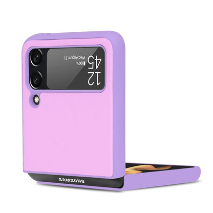 For Samsung Galaxy Z Flip3 5G Plain Texture Phone Case(Purple) by buy2fix