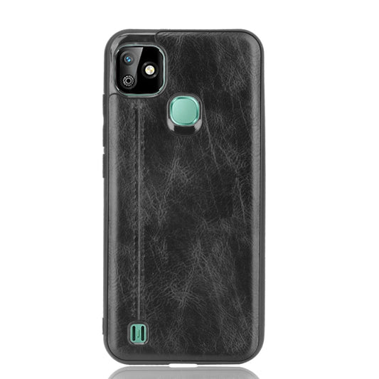 For Infinix Smart HD 2021 / X612 Sewing Cow Pattern Skin Phone Case(Black) - Infinix Cases by buy2fix | Online Shopping UK | buy2fix