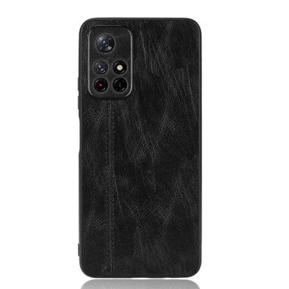 For Xiaomi Redmi Note 11 5G Sewing Cow Pattern Skin Phone Case(Black) - Xiaomi Cases by buy2fix | Online Shopping UK | buy2fix