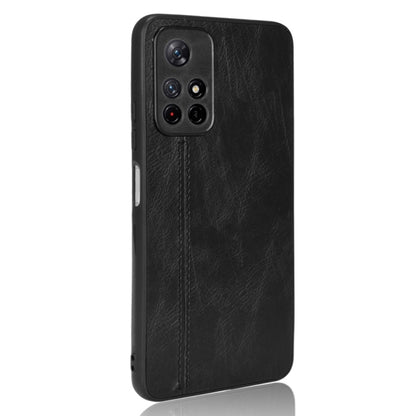 For Xiaomi Redmi Note 11 5G Sewing Cow Pattern Skin Phone Case(Black) - Xiaomi Cases by buy2fix | Online Shopping UK | buy2fix