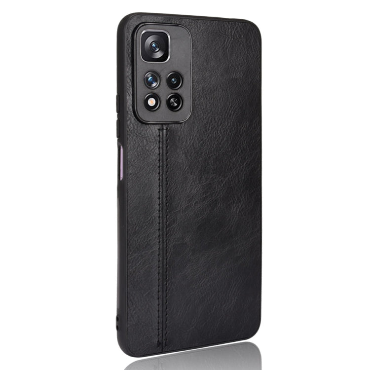 For Xiaomi Redmi Note 11 Pro Sewing Cow Pattern Skin Phone Case(Black) - Xiaomi Cases by buy2fix | Online Shopping UK | buy2fix