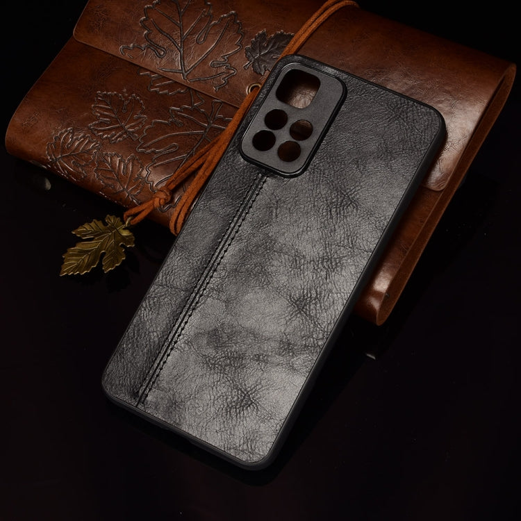 For Xiaomi Redmi Note 11 Pro Sewing Cow Pattern Skin Phone Case(Black) - Xiaomi Cases by buy2fix | Online Shopping UK | buy2fix