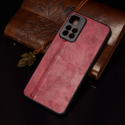 For Xiaomi Redmi Note 11 Pro Sewing Cow Pattern Skin Phone Case(Red) - Xiaomi Cases by buy2fix | Online Shopping UK | buy2fix