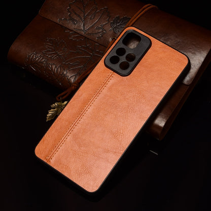 For Xiaomi Redmi Note 11 Pro Sewing Cow Pattern Skin Phone Case(Orange) - Xiaomi Cases by buy2fix | Online Shopping UK | buy2fix