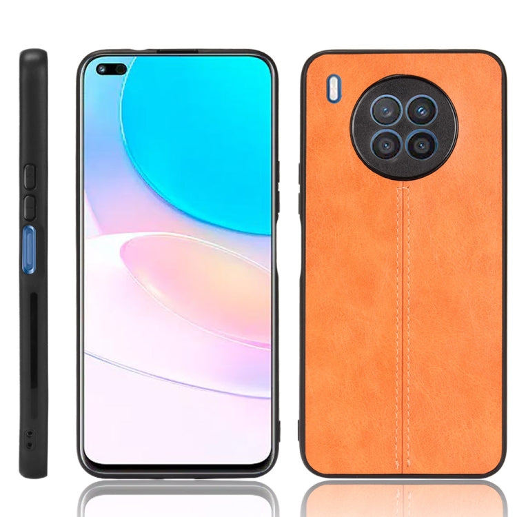 For Huawei nova 8i / Honor 50 Lite Sewing Cow Pattern Skin Phone Case(Orange) - Honor Cases by buy2fix | Online Shopping UK | buy2fix