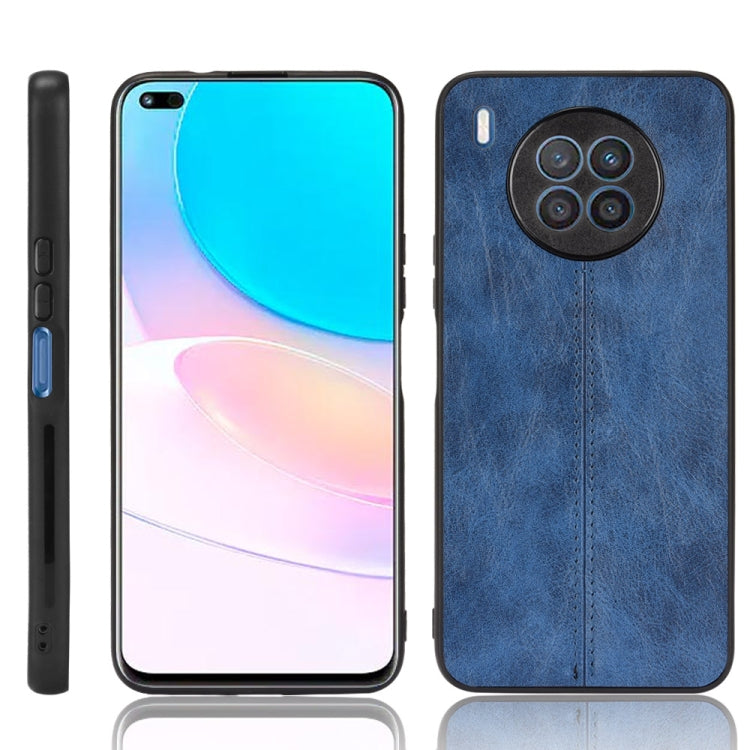 For Huawei nova 8i / Honor 50 Lite Sewing Cow Pattern Skin Phone Case(Blue) - Honor Cases by buy2fix | Online Shopping UK | buy2fix