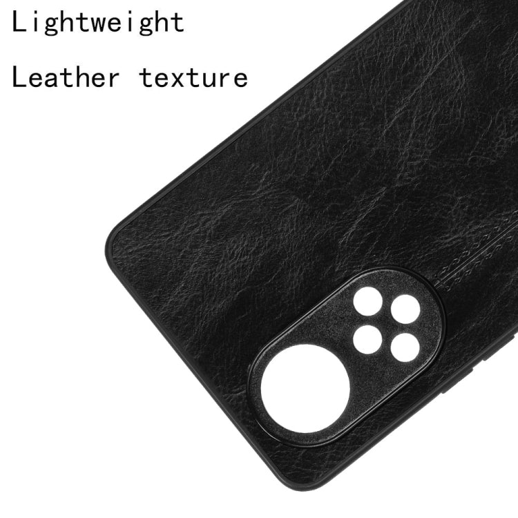 For Honor 50 Sewing Cow Pattern Skin Phone Case(Black) - Honor Cases by buy2fix | Online Shopping UK | buy2fix