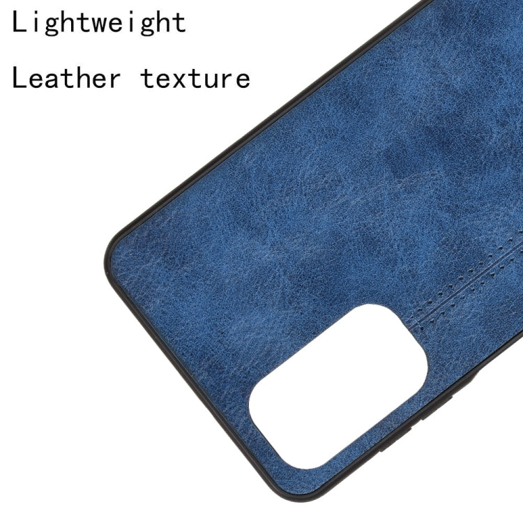 For Samsung Galaxy M52 5G Sewing Cow Pattern Skin Phone Case(Blue) by buy2fix