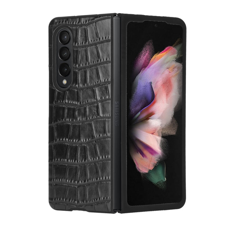 For Samsung Galaxy Z Fold3 5G Bamboo Texture Phone Case(Black) by buy2fix