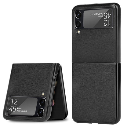 For Samsung Galaxy Z Flip3 5G Litchi Texture Phone Case(Black) by buy2fix