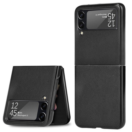 For Samsung Galaxy Z Flip3 5G Litchi Texture Phone Case(Black) by buy2fix