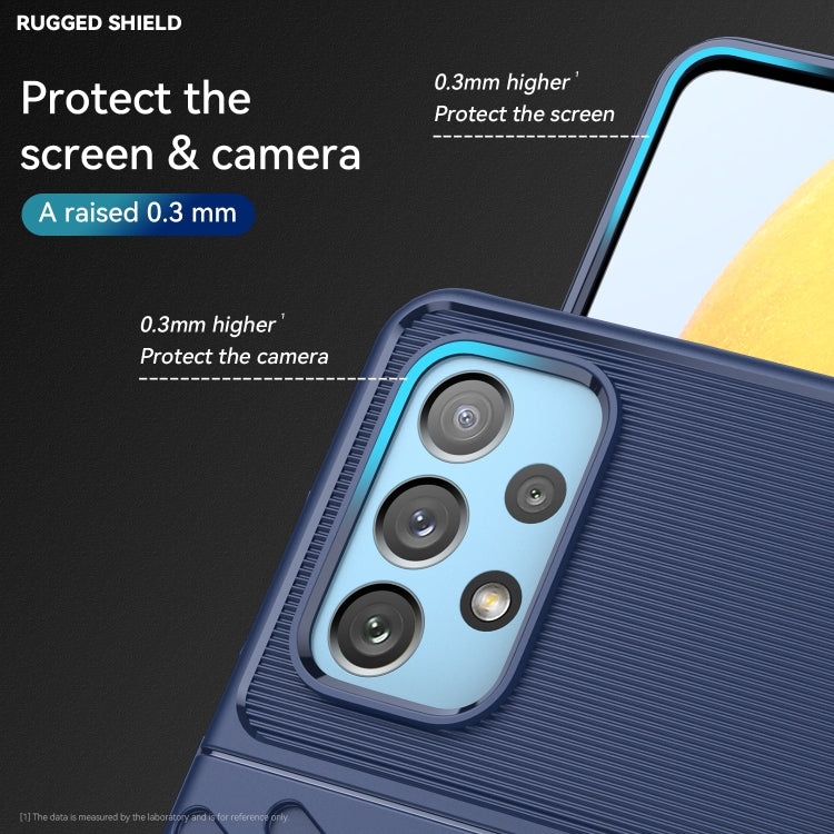 For Samsung Galaxy A73 5G Thunderbolt Shockproof TPU Soft Case(Blue) by buy2fix