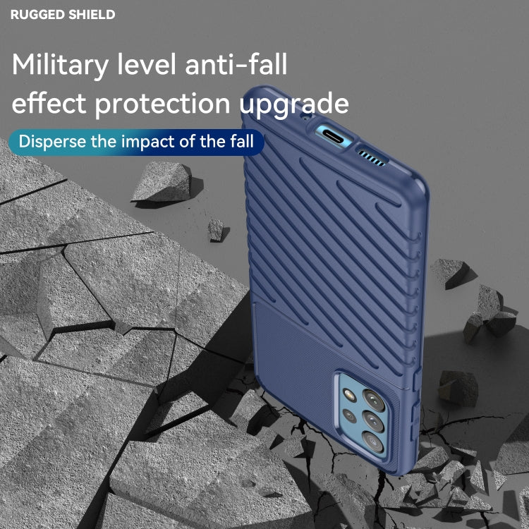 For Samsung Galaxy A73 5G Thunderbolt Shockproof TPU Soft Case(Blue) by buy2fix