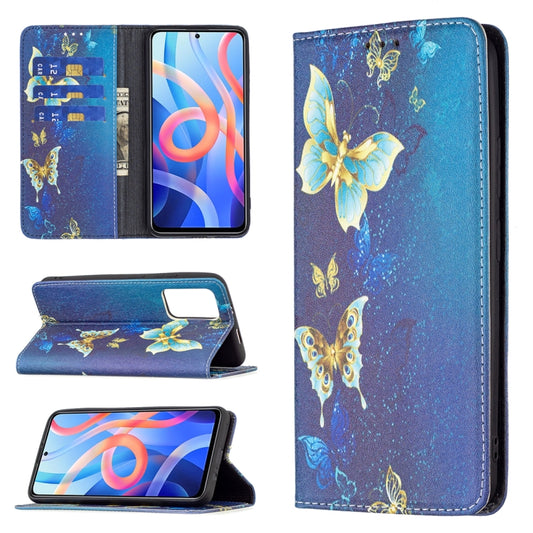 For Xiaomi Redmi Note 11 5G Colored Drawing Invisible Magnetic PU Leather Phone Case(Kingdee) - Xiaomi Cases by buy2fix | Online Shopping UK | buy2fix