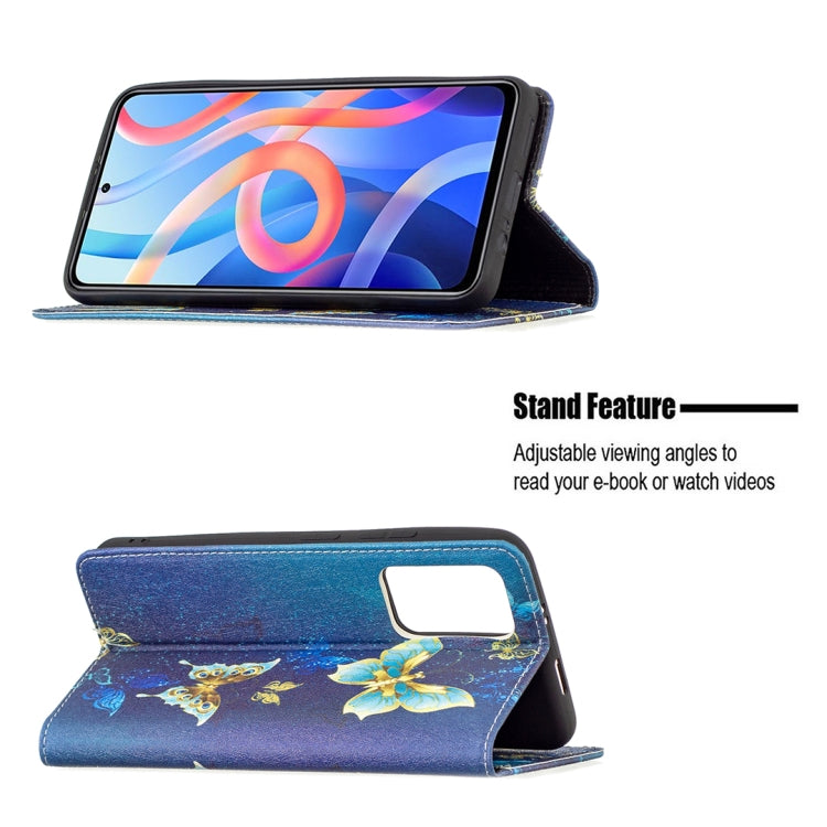 For Xiaomi Redmi Note 11 5G Colored Drawing Invisible Magnetic PU Leather Phone Case(Kingdee) - Xiaomi Cases by buy2fix | Online Shopping UK | buy2fix