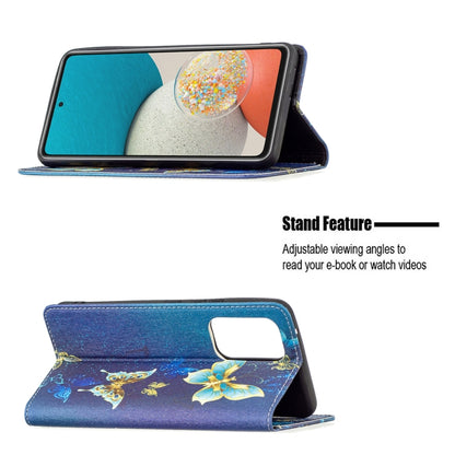 For Samsung Galaxy A53 5G Colored Drawing Pattern Invisible Magnetic PU Leather Phone Case(Kingdee) by buy2fix