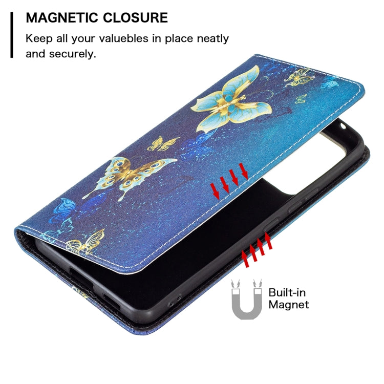 For Samsung Galaxy A53 5G Colored Drawing Pattern Invisible Magnetic PU Leather Phone Case(Kingdee) by buy2fix