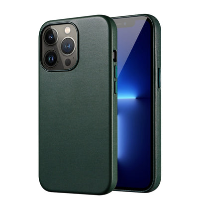 For iPhone 13 Pro PU + TPU Magsafe Magnetic + IC Chip Phone Case (Cedar Green) - iPhone 13 Pro Cases by buy2fix | Online Shopping UK | buy2fix