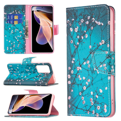 For Xiaomi Redmi Note 11 Pro / 11 Pro+ Colored Drawing Pattern Leather Phone Case(Plum Blossom) - Xiaomi Cases by buy2fix | Online Shopping UK | buy2fix