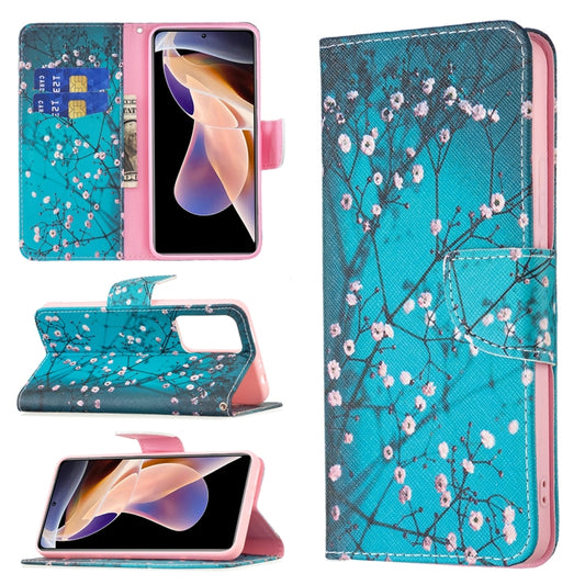 For Xiaomi Redmi Note 11 Pro / 11 Pro+ Colored Drawing Pattern Leather Phone Case(Plum Blossom) - Xiaomi Cases by buy2fix | Online Shopping UK | buy2fix