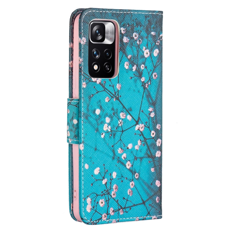 For Xiaomi Redmi Note 11 Pro / 11 Pro+ Colored Drawing Pattern Leather Phone Case(Plum Blossom) - Xiaomi Cases by buy2fix | Online Shopping UK | buy2fix