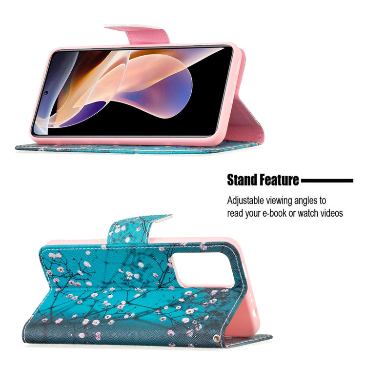 For Xiaomi Redmi Note 11 Pro / 11 Pro+ Colored Drawing Pattern Leather Phone Case(Plum Blossom) - Xiaomi Cases by buy2fix | Online Shopping UK | buy2fix