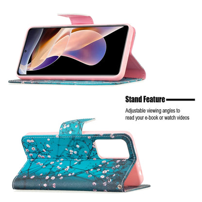 For Xiaomi Redmi Note 11 Pro / 11 Pro+ Colored Drawing Pattern Leather Phone Case(Plum Blossom) - Xiaomi Cases by buy2fix | Online Shopping UK | buy2fix