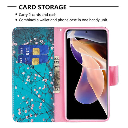 For Xiaomi Redmi Note 11 Pro / 11 Pro+ Colored Drawing Pattern Leather Phone Case(Plum Blossom) - Xiaomi Cases by buy2fix | Online Shopping UK | buy2fix